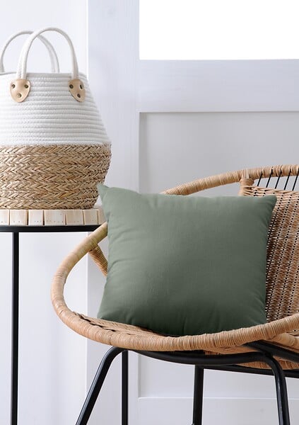 LOVELY - Duo coussin uni 40x40 vert - large