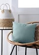 LOVELY - Duo de coussins en coton uni - Jade - 40x40cm - vignette