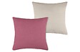 LOVELY - Duo coussin 50x50 pourpre/lin - vignette