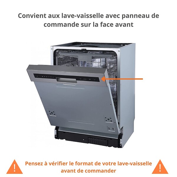 CUISINEANDCIE - Cuisineandcie - Façade pour lave-vaisselle semi-intégrable Eco Gris Brillant L 60 cm - large