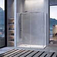 KASSANDRA - Paroi de douche fixe + Porte coulissante LUNA 120 cm Sans paroi latérale - vignette