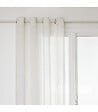 ATMOSPHERA - Voilage à œillets Blanc avec de larges rayures Beige Lin 140 x 240 cm - vignette