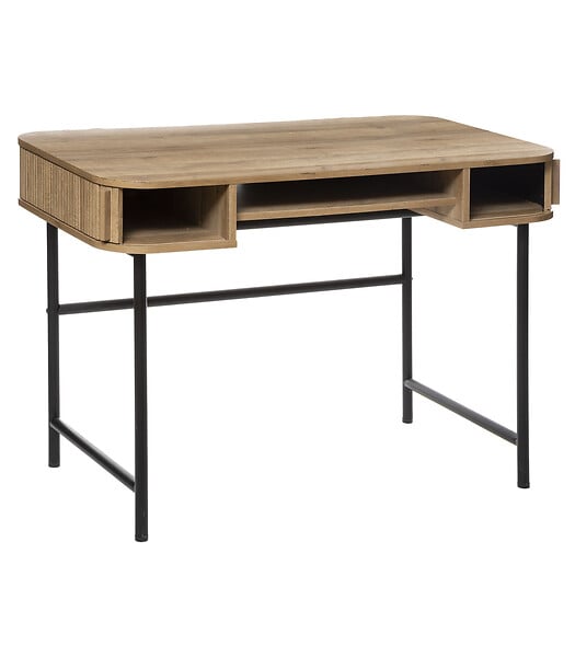 ATMOSPHERA - Bureau 2 portes en Bois et pieds en Acier - large