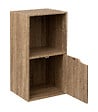 5 FIVE SIMPLY SMART - Meuble Etagère 2 Cases de rangement 1 Porte effet bois naturel H 67.6 cm - vignette