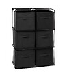 5 FIVE SIMPLY SMART - Meuble Etagère 6 cases avec 6 boîtes de rangement H 98 cm - vignette