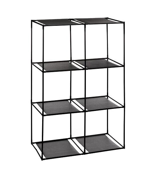 5 FIVE SIMPLY SMART - Meuble Etagère 6 cases avec 6 boîtes de rangement H 98 cm - large