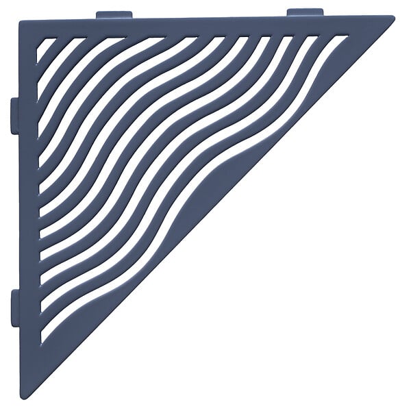U-TILE - Tablette d'angle douche  Gris ardoise Aqua - triangle - large