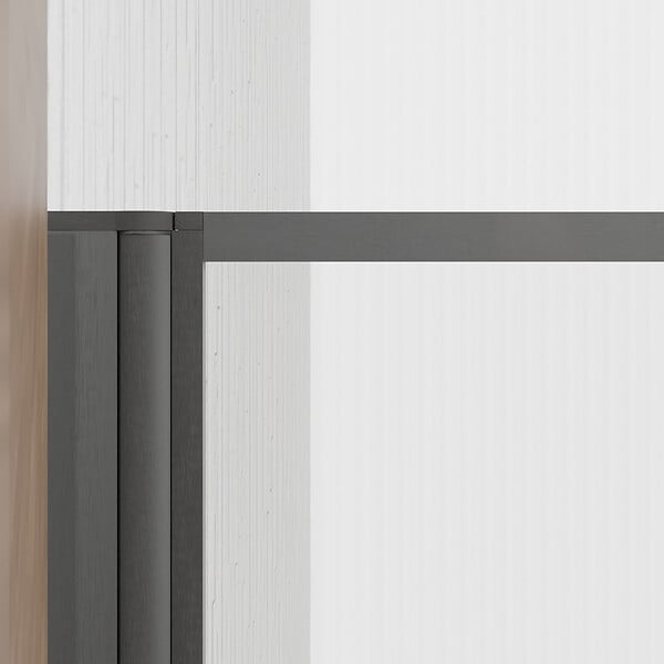 AURLANE - Pare Baignoire Rabattable 75x130 cm - Aluminium Gun Metal et Verre Trempé 4 mm - large