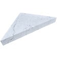U-TILE - Banc d'angle pour douche en résine finition marbre 53 x 53 x 8 cm - coloris blanc - vignette
