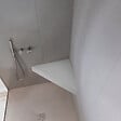 U-TILE - Banc d'angle pour douche en solid surface lisse 53 x 53 x 8 cm - coloris blanc - vignette