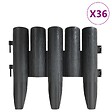 VIDAXL - vidaXL Bordures de pelouse 36 pcs Anthracite 10 m PP - vignette