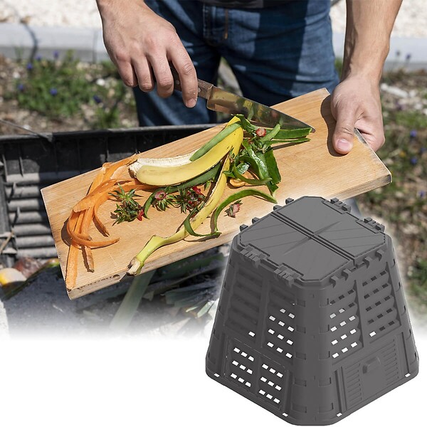 BRIXO - Composteur de jardin 740 Litres 93,3 X 93,3 X H113 cm KOMPOBOX BRIXO - large