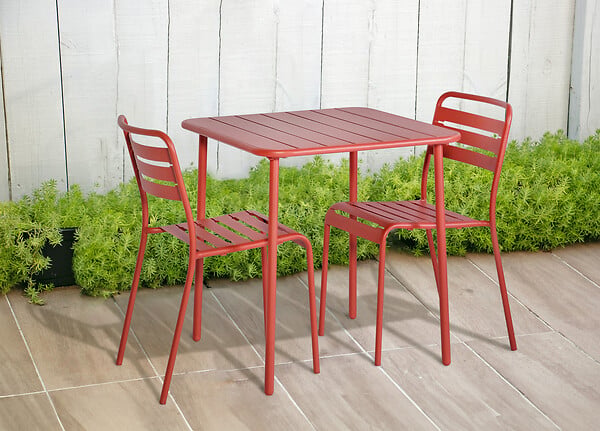 Chaise de jardin empilable - Acier - Terracotta - large