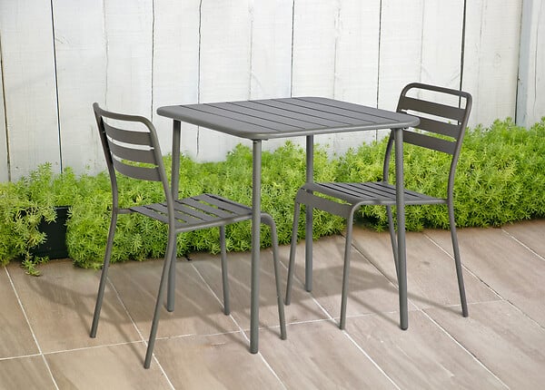 Table de jardin acier Honfleur – Vert – L.70xP.70xH.72cm - large