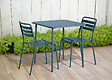 Table de jardin en acier Honfleur – Bleu – H.72xL.70xP.70cm - vignette