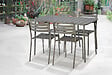 Table de jardin Honfleur - Acier - Vert - 6 personnes - vignette