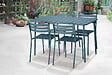 Table de jardin acier Honfleur – Bleu – H.72xL.120xP.70cm - vignette