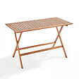 OVIALA - Table de terrasse et 4 chaises pliantes en bois - Sete - vignette
