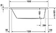 DURAVIT - Baignoire acrylique avec pieds D-Code - Dimensions : 150 x 75 cm - Couleur : BLANC - vignette