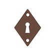 BOUVET - Rosace simple de style LV 100 fer rouillé clé L - BOUVET - 21414 - vignette