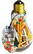 FLAM&CO - Ampoule décorative 130 allumettes - Verre - vignette