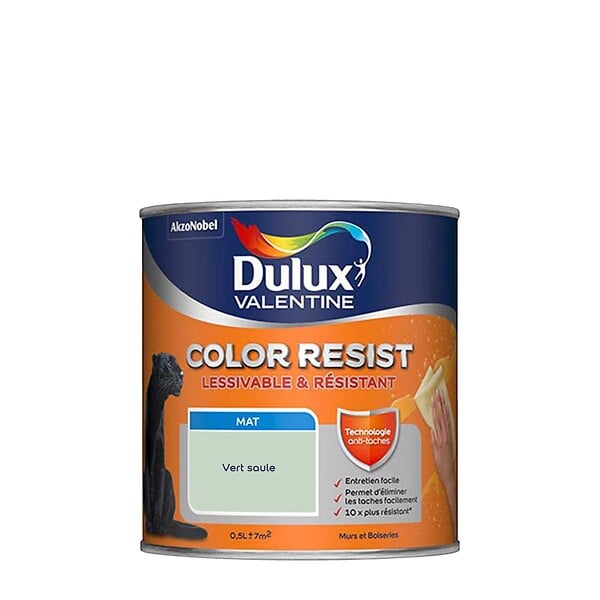 DULUX VALENTINE - Peinture mur et boiserie - Vert Saule - 0,5L - large
