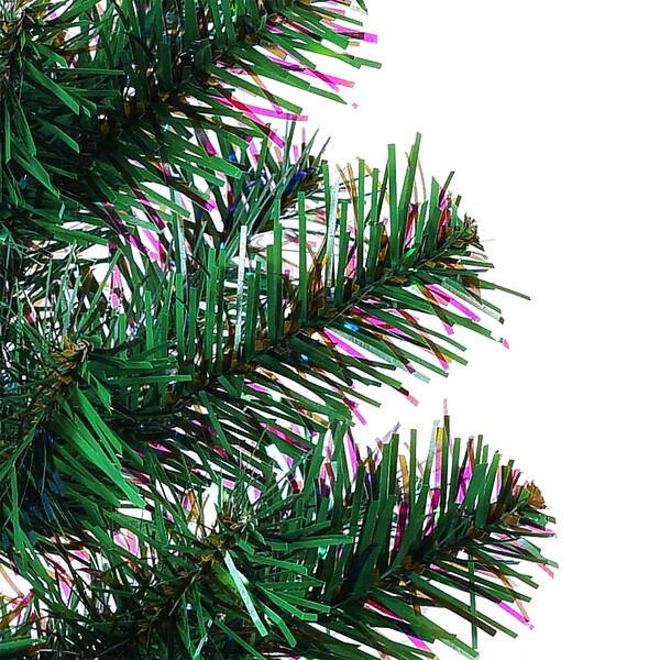 VIDAXL - vidaXL Sapin de Noël artificiel pointes iridescentes Vert 210 cm PVC - large
