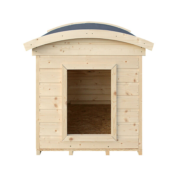 TIMBELA - Niche pour Chien Exterieur en Bois - Maison Chien de Petit Race, Toit étanche, 87 x 102 x H85 cm, Taille S - Cabane Chien TIMBELA M405-1 - large