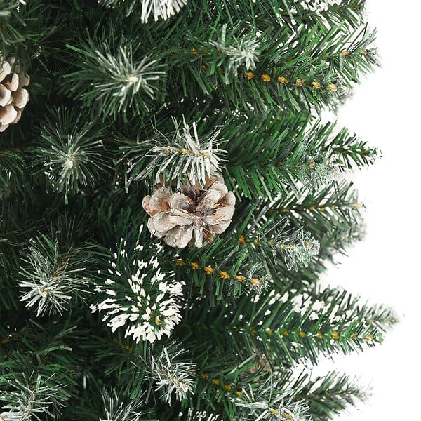 VIDAXL - vidaXL Sapin de Noël artificiel mince avec support 210 cm PVC - large