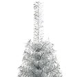 VIDAXL - vidaXL Demi sapin de Noël artificiel avec support argenté 240 cm PET - vignette