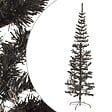VIDAXL - vidaXL Sapin de Noël étroit Noir 210 cm - vignette
