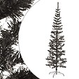 VIDAXL - vidaXL Sapin de Noël étroit Noir 240 cm - vignette