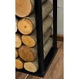 COOK KING - Porte bûches rectangulaire LUIS en acier noir 120x40x20 cm - vignette