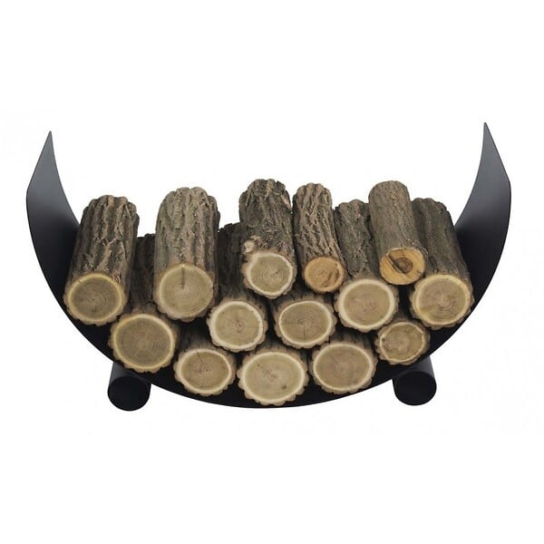 COOK KING - Porte bûches demi-lune TURYN en acier noir - large