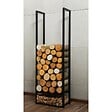 COOK KING - Porte bûches rectangulaire ATOS en acier noir 120x40x20cm - vignette