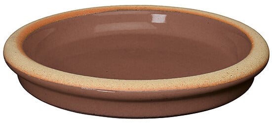 DEROMA - Soucoupe en terre cuite émaillée - Shadow - 21,5cm - large