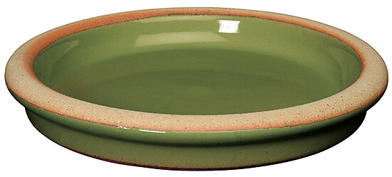 DEROMA - Soucoupe terre cuite émaillée - Shadow - 31cm - large