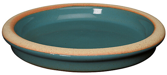 DEROMA - Soucoupe terre cuite émaillée - Shadow - 31cm - large