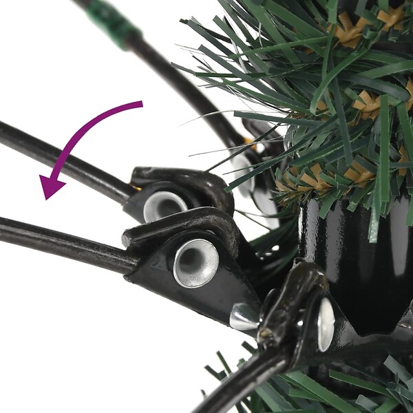 VIDAXL - vidaXL Sapin de Noël artificiel avec support Vert 240 cm PVC - large