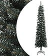 VIDAXL - vidaXL Sapin de Noël artificiel mince avec support Vert 240 cm PVC - vignette