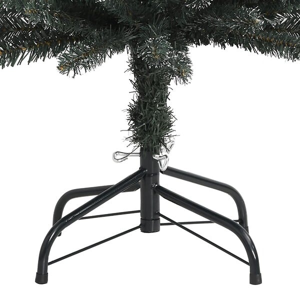VIDAXL - vidaXL Sapin de Noël artificiel mince avec support Vert 240 cm PVC - large