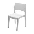 PROGARDEN - Chaise PVC blanche Intérieur/extérieur empilable et démontable 50x51xH82cm PRO - vignette