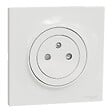 SCHNEIDER ELECTRIC - Prise 2P+T affleurante Odace - Blanc - Plaque et griffes - vignette