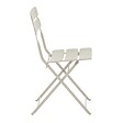 OVIALA - Lot de deux chaises pliantes en acier beige clair - Annecy - vignette