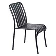 OVIALA - Chaise design de terrasse en aluminium noire - Faro - vignette