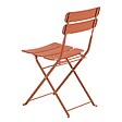 OVIALA - Lot de deux chaises pliantes en acier terracotta - Annecy - vignette