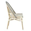 OVIALA - Chaise de terrasse bistrot parisien en aluminium et rotin gris - Marais - vignette