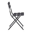 OVIALA - Lot de deux chaises pliantes en acier gris anthracite - Annecy - vignette
