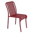 OVIALA - Chaise design de terrasse en aluminium rouge - Faro - vignette
