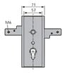 WSS - Serrure de garage verouillage horizontal sans ressort épaisseur 29mm - WSS - 16550000010 - vignette